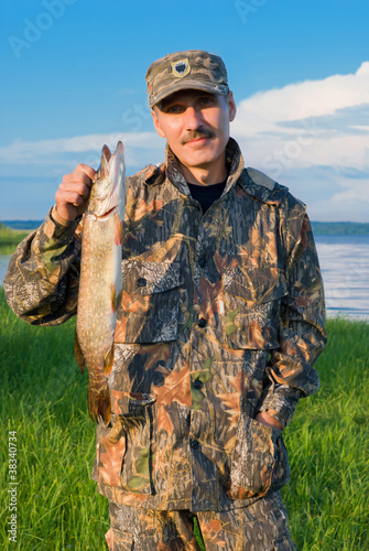 Fisherman with trophy