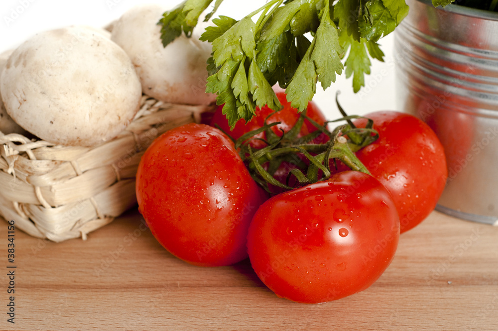 tomatoes, champignon and parsley tomatoes, champignon and parsley