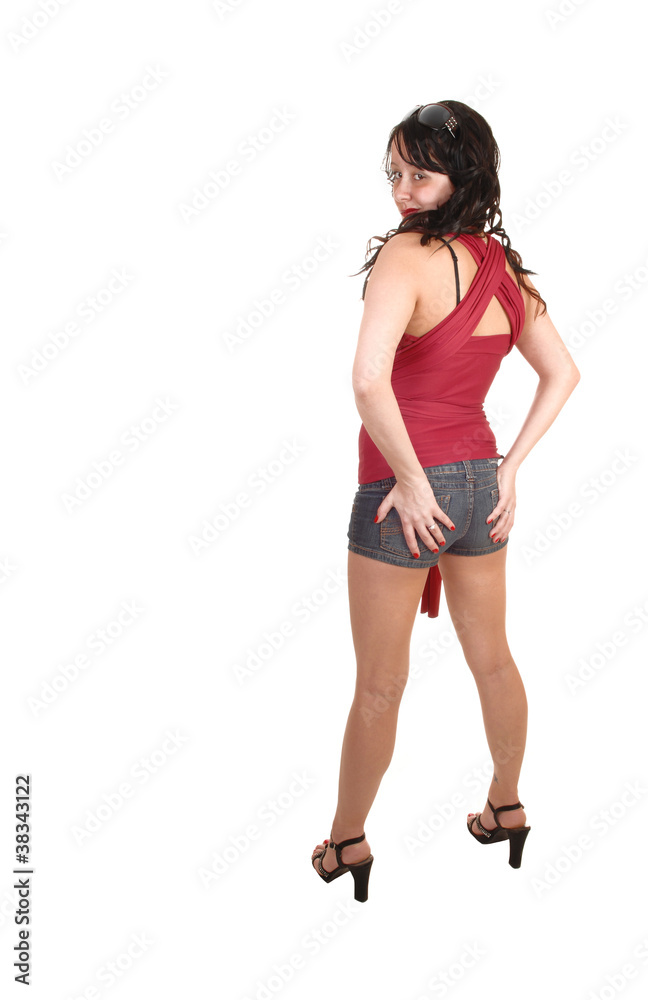 Woman from the back. Woman from the back.