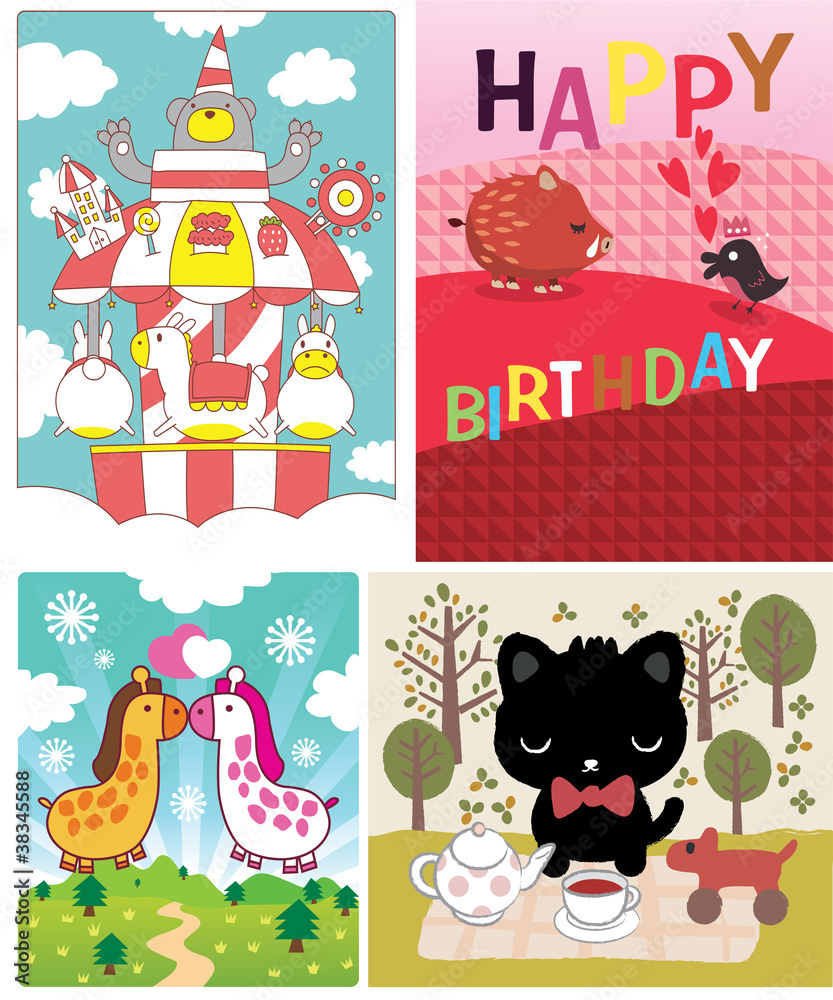 Fototapeta premium set of animal