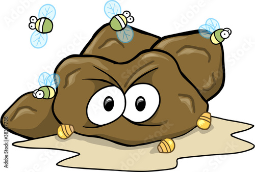 Hard Poop Turd Vector Illustration