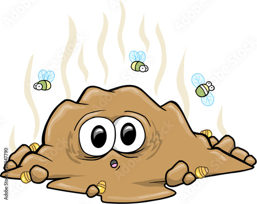 Surprise Poop Turd Vector Illustration