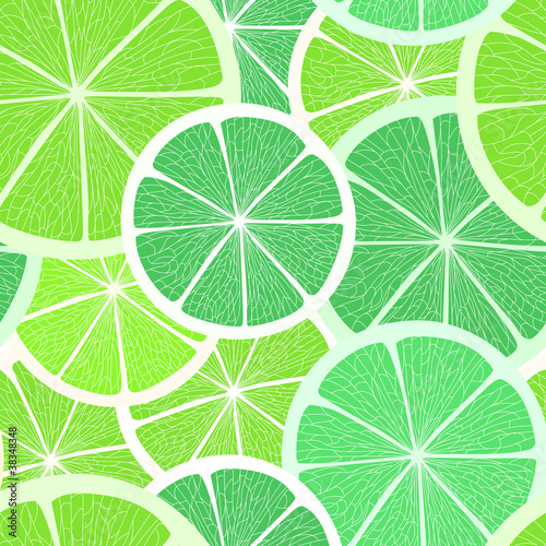 Citrus seamless background. Lime