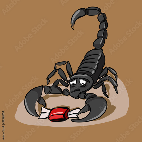 Hand drawn scorpion