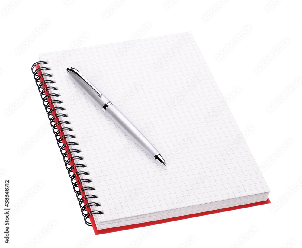 Pen on open notebook Pen on open notebook
