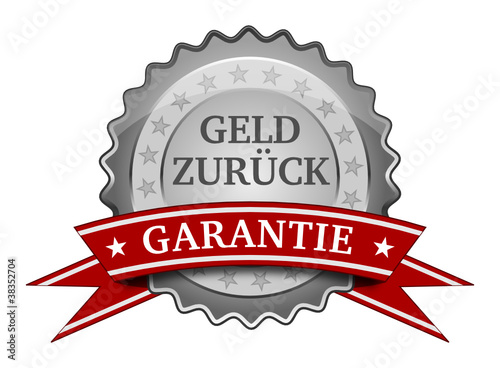 Geld Zurück Garantie - Plakette
