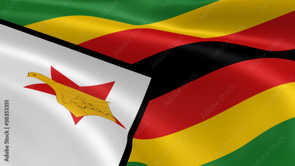 Zimbabwean flag in the wind Zimbabwean flag in the wind