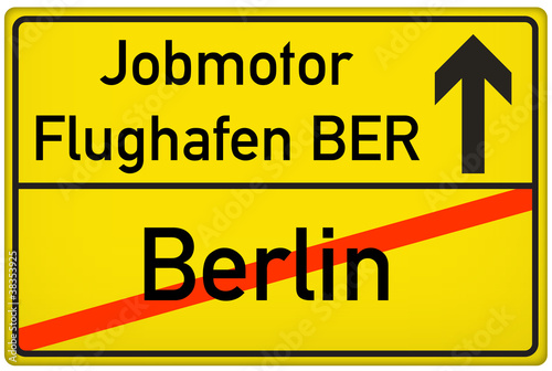 Schild Jobmotor BER Berlin