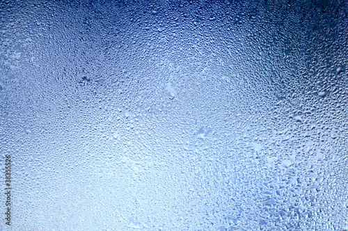 Drops of water on a window glass