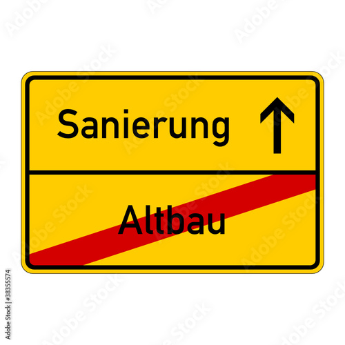 ortsschild altbau sanierung I