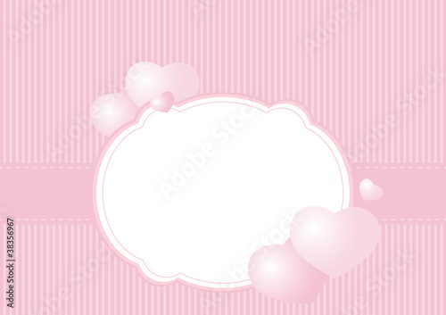 Greeting card on a pink background