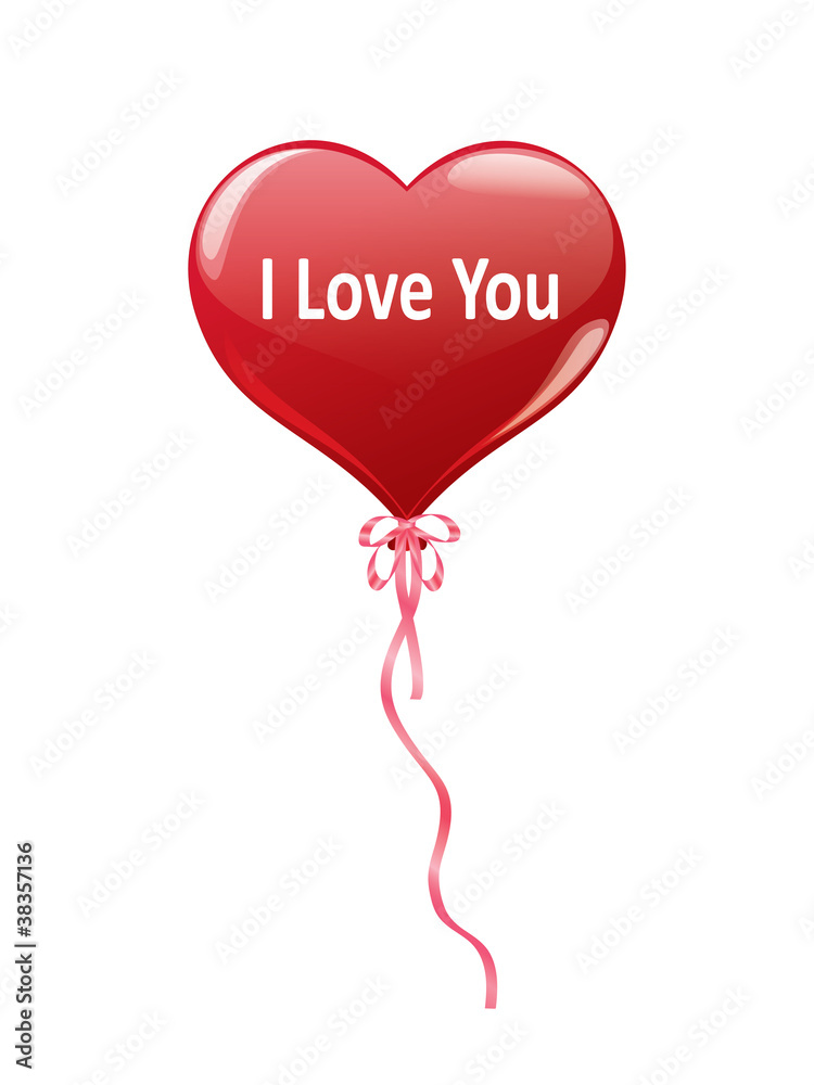 red balloon in shape of heart #2