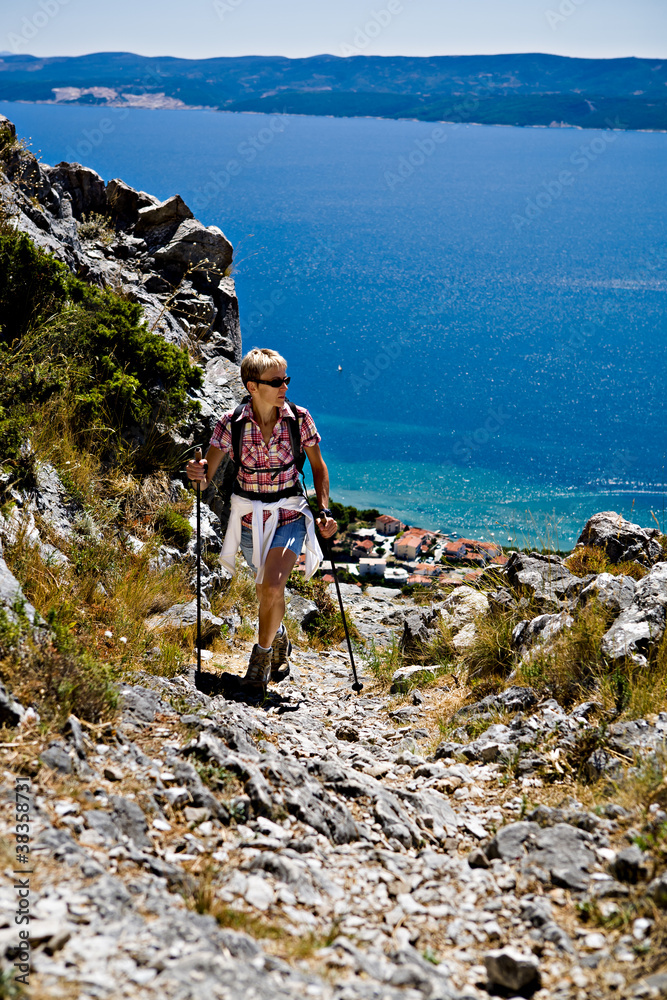 Fototapeta premium Hiking in Adriatic