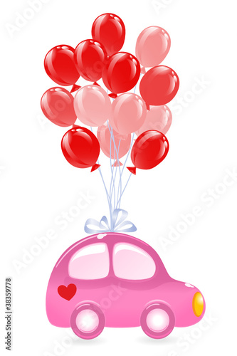The Car with balloons