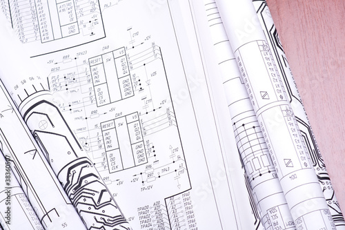 Detail  drawings rolled in a tube