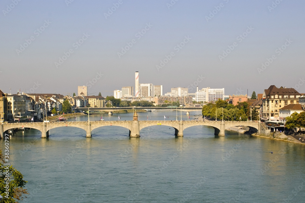 Obraz premium Bridge over Rhain river, Basel, Swiss