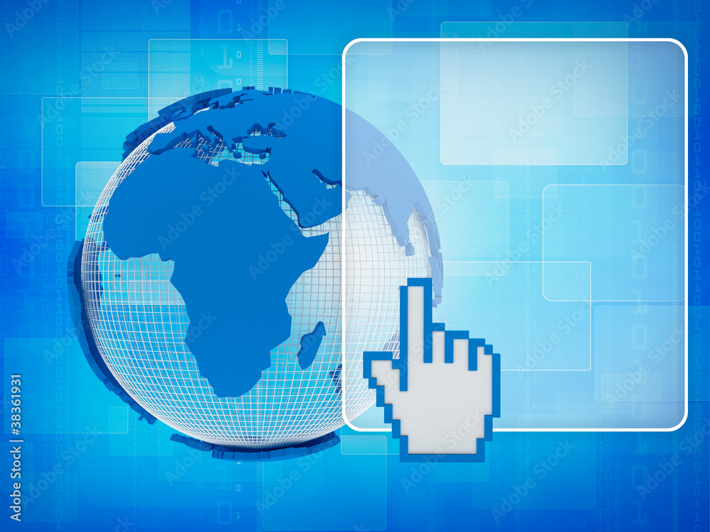 Click new message - Concept illustration Click new message - Concept illustration