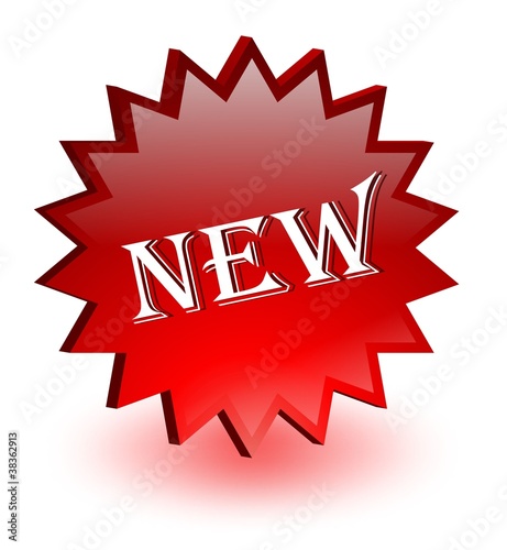 The button with an inscription the new