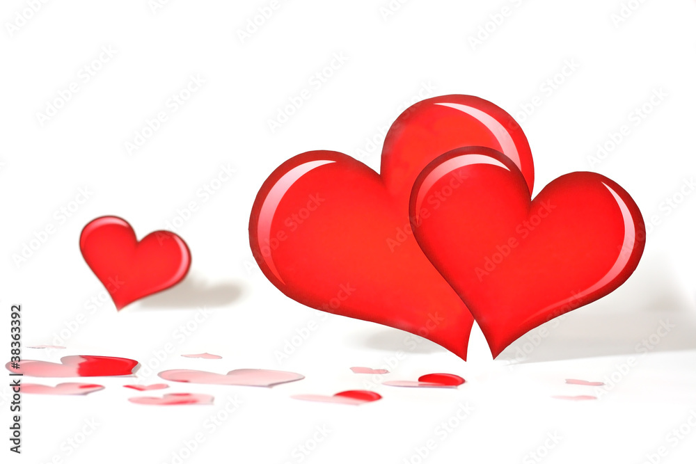 Valentine's heart on white