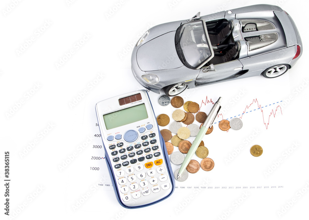 Car, Calculator, Money and Pen 9