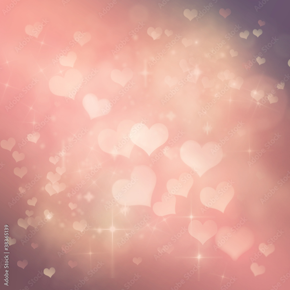 Valentines day festive bokeh background