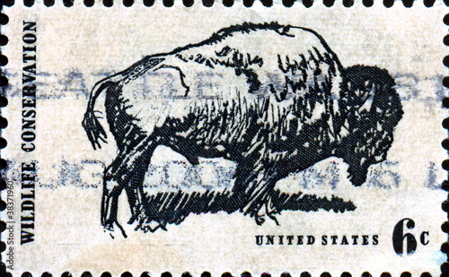 Wildlife conservation. Bison. US Postage.