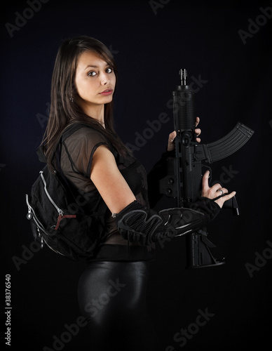 Wallpaper Mural Sexy military woman Torontodigital.ca