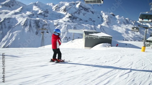 Child skiing