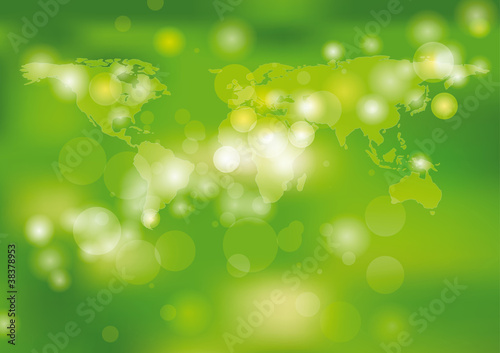 Nature background with world