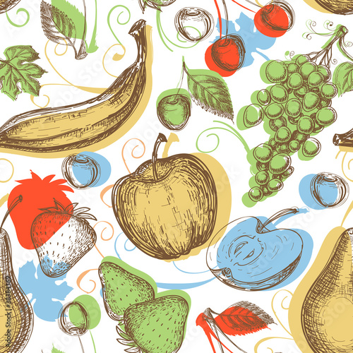 Fruits seamless pattern