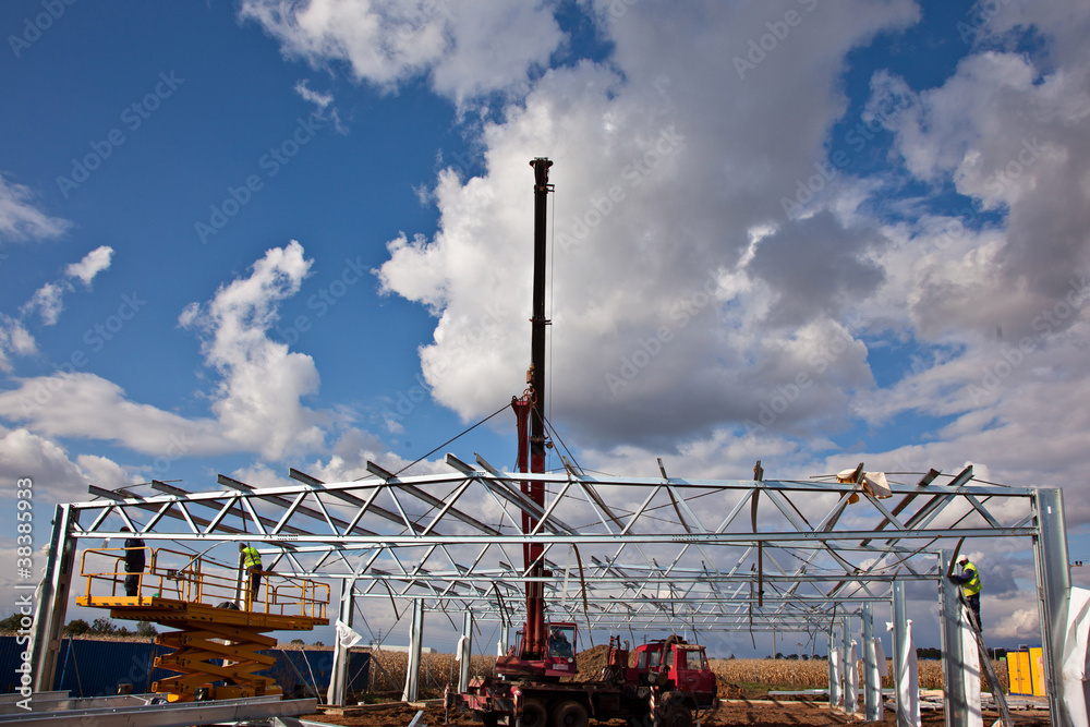 Φωτογραφία Steel structure assembly