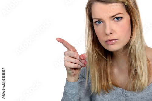 Stern woman