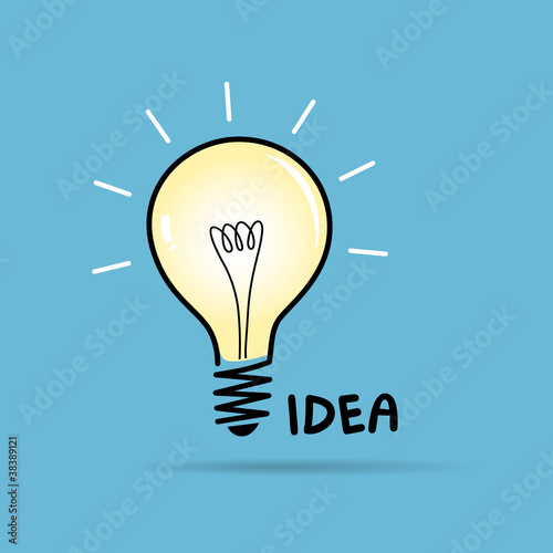 Bulb light idea vector illustration