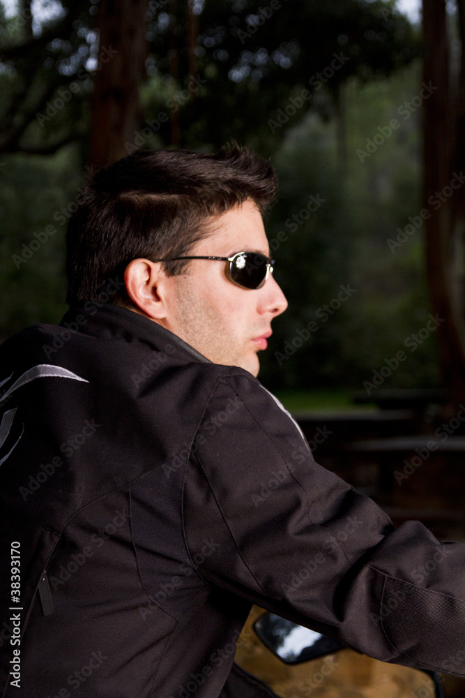 man with a motorcycle man with a motorcycle