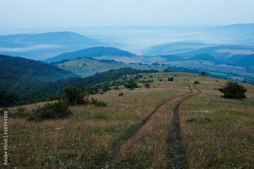 Evening landscape in Bulgaria