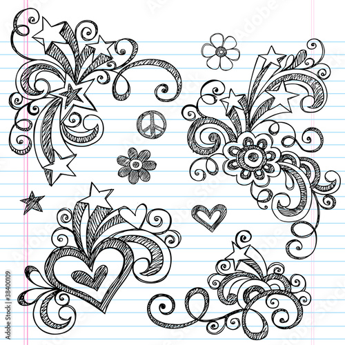 School Sketchy Doodle Design Elements Vector