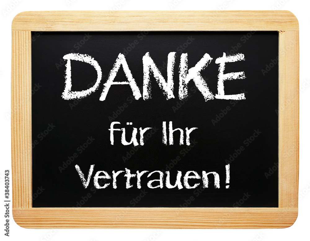 Fototapeta premium DANKE für Ihr Vertrauen !