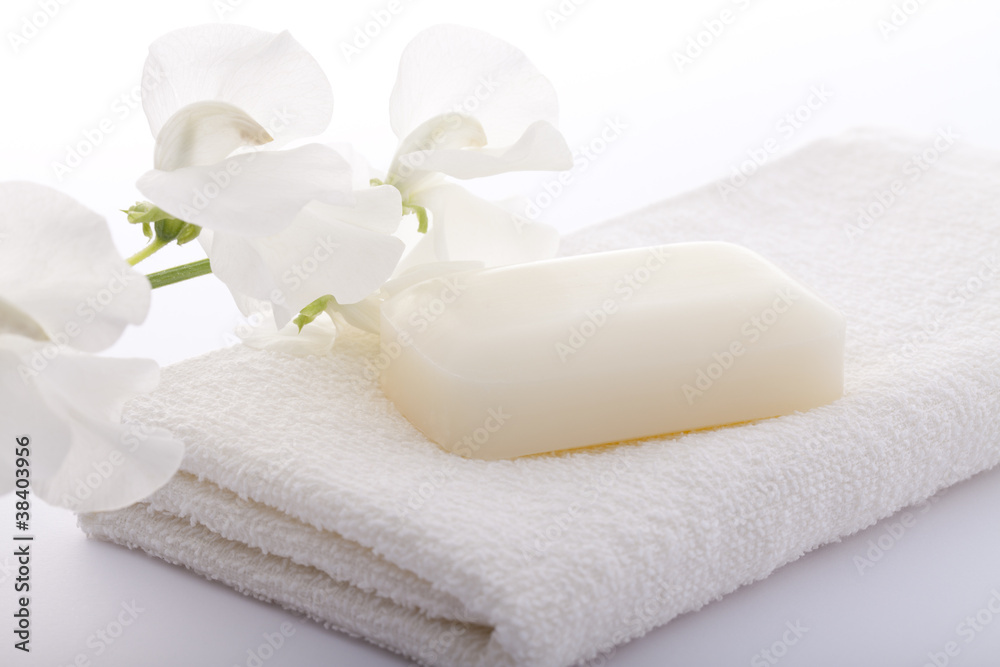 Soap and a towel Soap and a towel