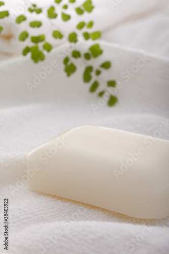 Soap and a towel