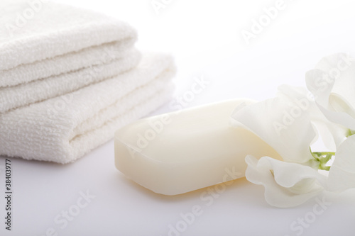 Soap and a towel