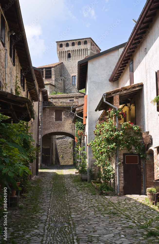 Alleyway. Torrechiara. Emilia-Romagna. Italy.