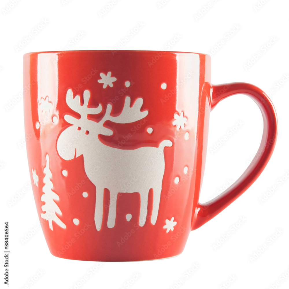 Red cup with ornament