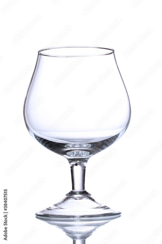 Empty glasses isolated on white Empty glasses isolated on white
