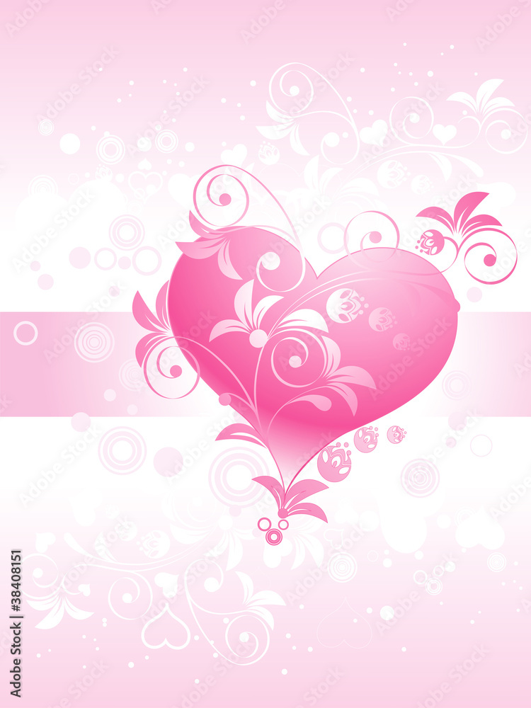 Abstract valentine, pink background