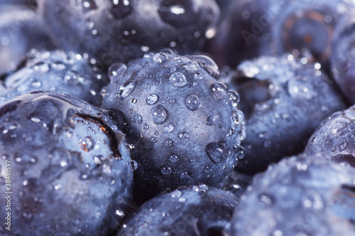 closeup of blueberries.