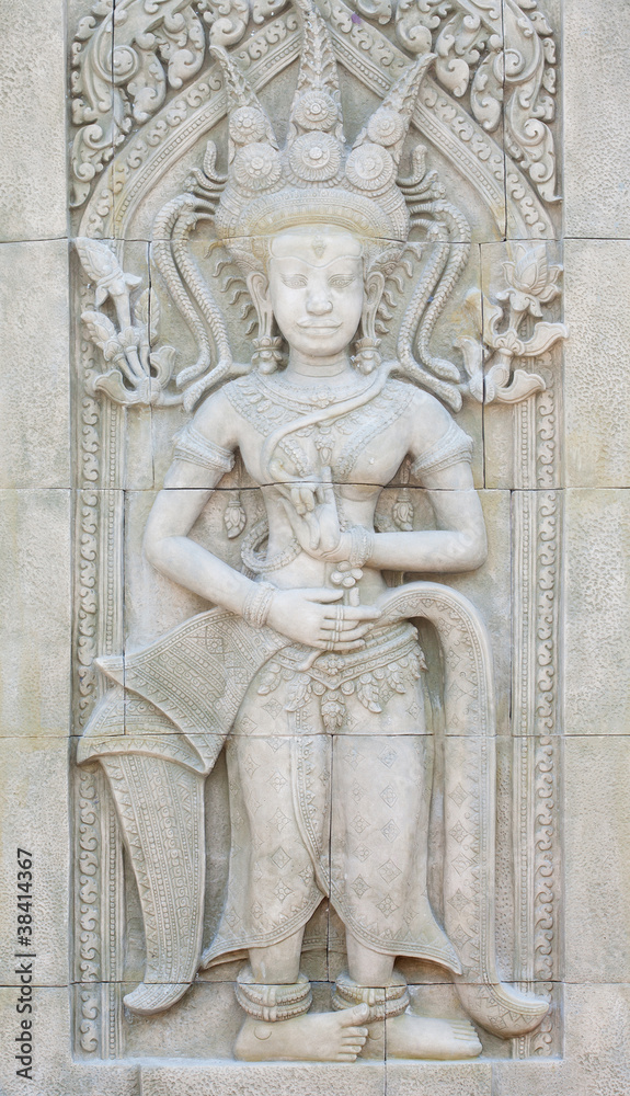 Apsara on the wall