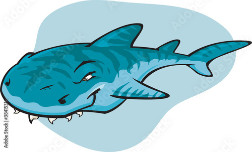 Cartoon Tiger shark