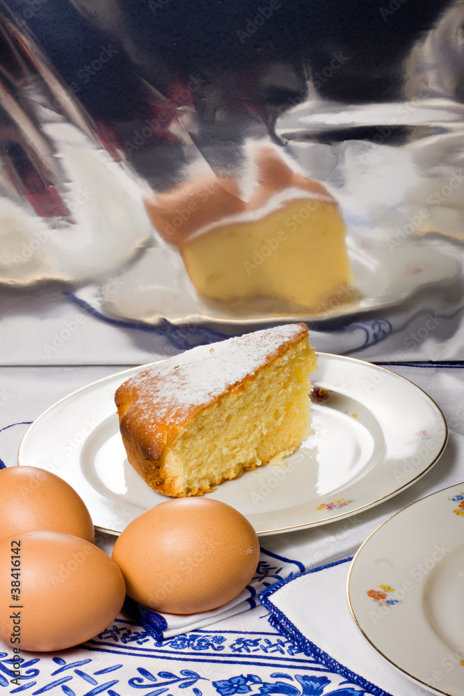 Fototapeta Homemade lemon cake.
