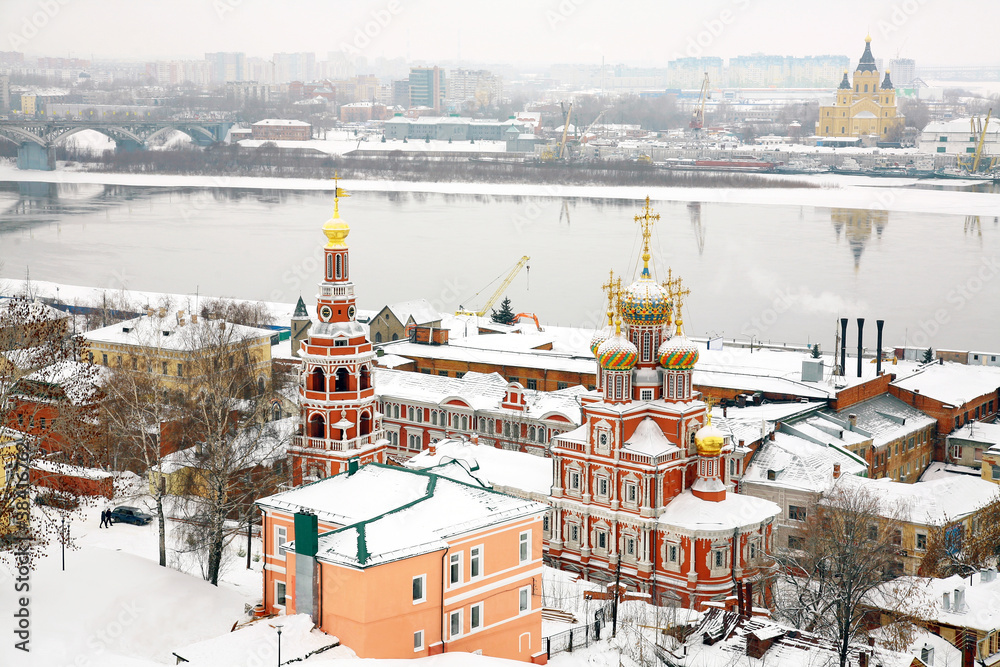 Obraz premium Stroganov Church and Cathedral Alexander Nevsky Nizhny Novgorod
