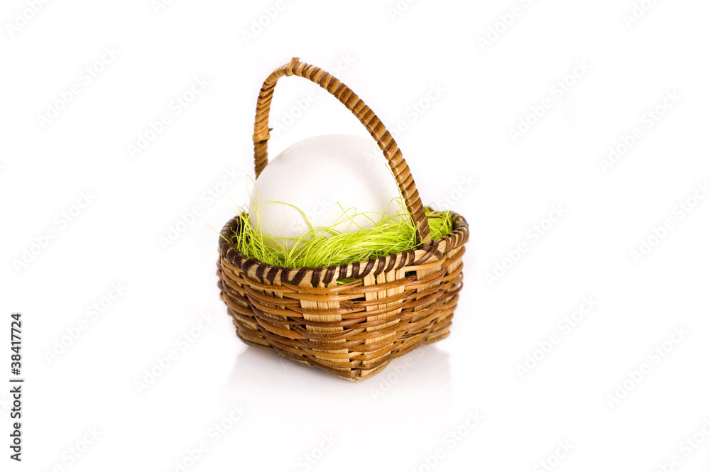 easter egg in basket
